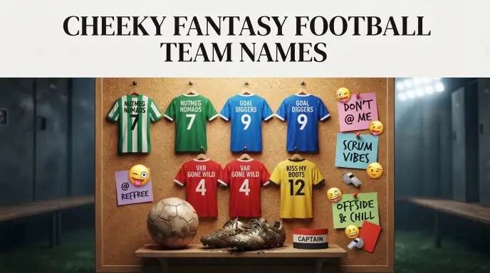 Cheeky Fantasy Football Team Names