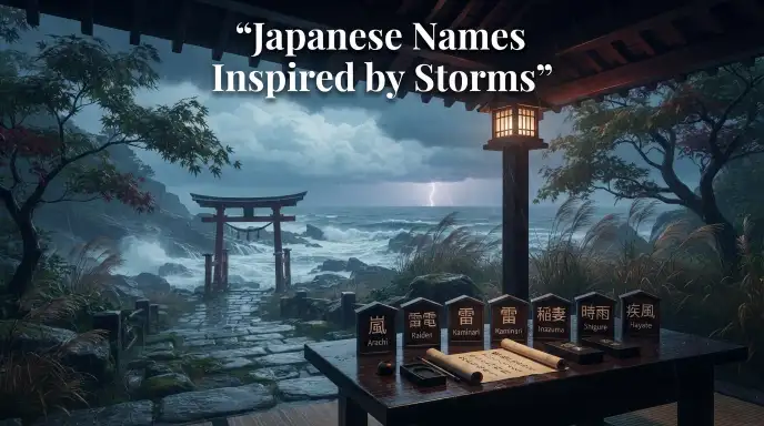 Japanese Names Inspired by Storms