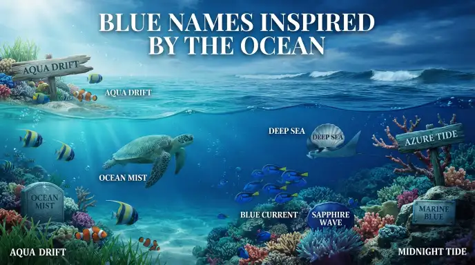 Blue Names Inspired by the Ocean