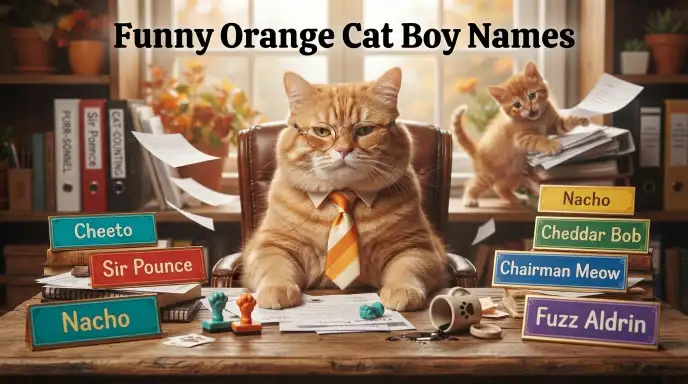 Funny Orange Cat Boy Names