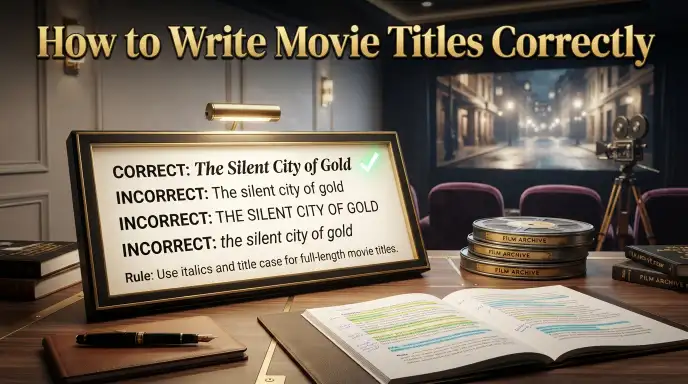 How to Write Movie Titles Correctly