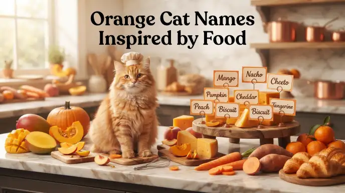 Orange Cat Names Inspired by Food